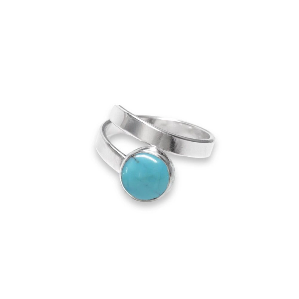 Sterling silver and 8mm Turquoise ring